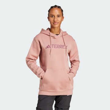 Sweat de sport ADIDAS TERREX en rose : devant