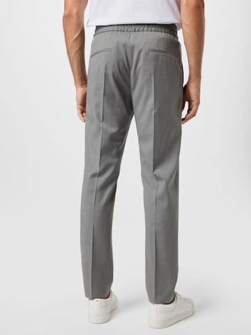 HUGO Red Slim fit Trousers with creases 'Howard' in Grey