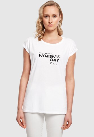 Maglietta 'International Women's Day' di Merchcode in bianco: frontale