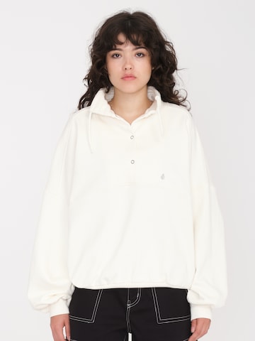 Volcom Sweatshirt ' REETROSTONE ' in Wit: voorkant