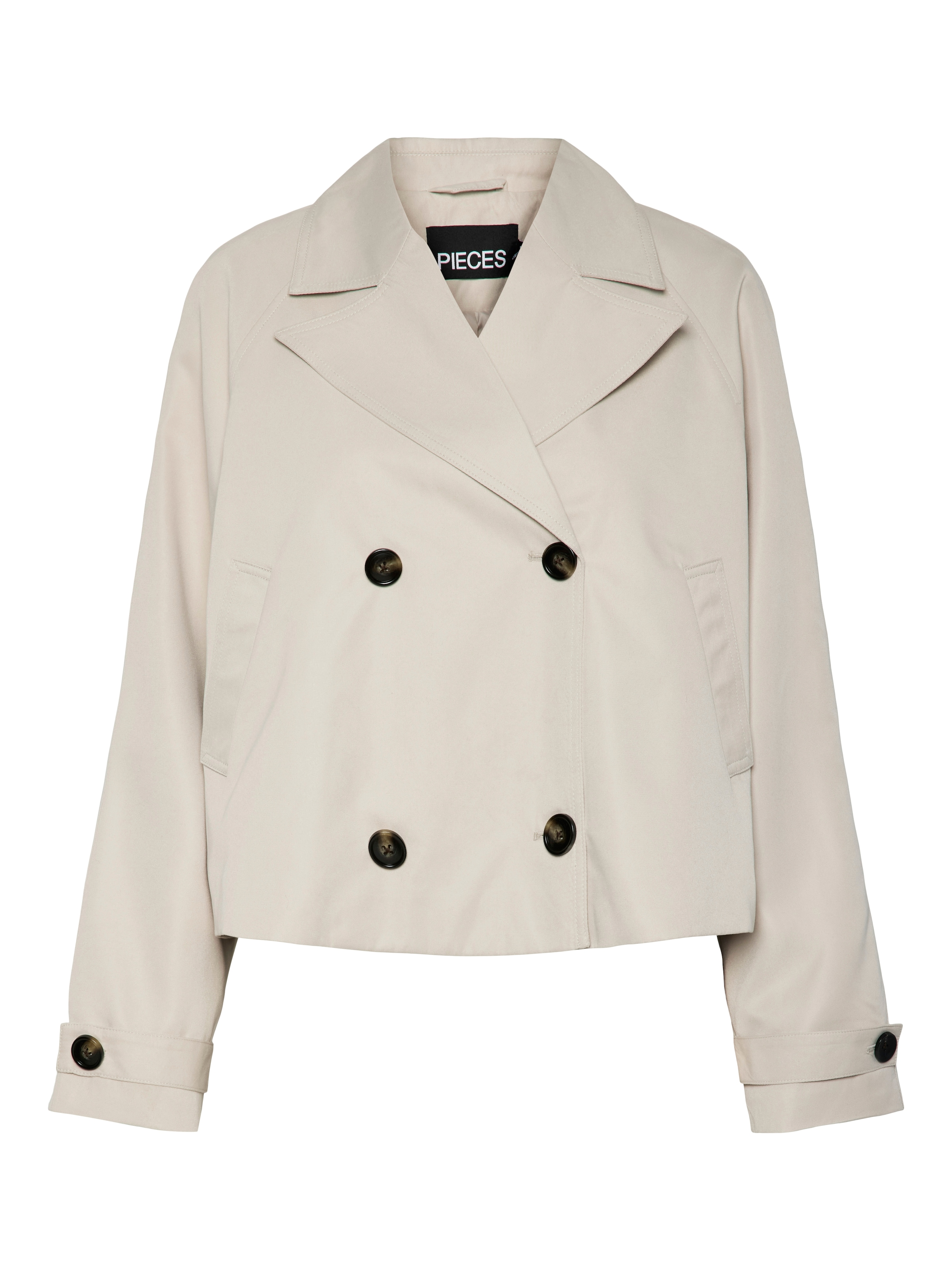 PIECES Přechodná bunda 'PCScarlett' – šedá: přední strana