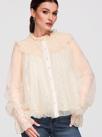 Bluză de la Ombre pe bej: față