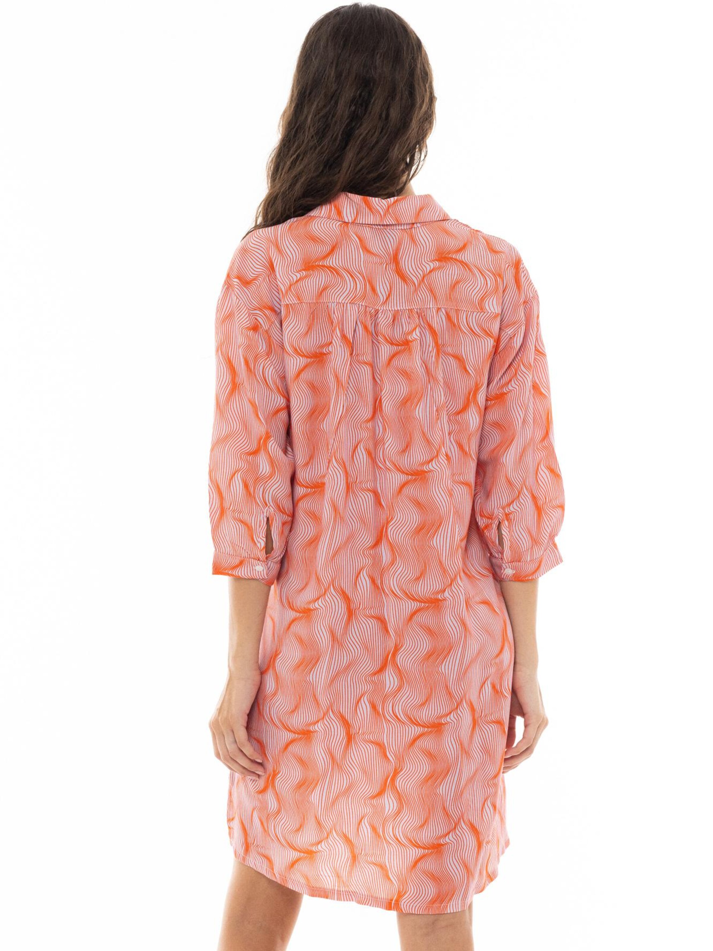 Pink Label Zomerjurk 'WAVES' in Oranje