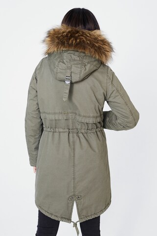 Harlem Soul Between-Seasons Parka 'Clau-Dia' in Green