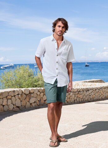 BEACH TIME Regular fit Button Up Shirt in White