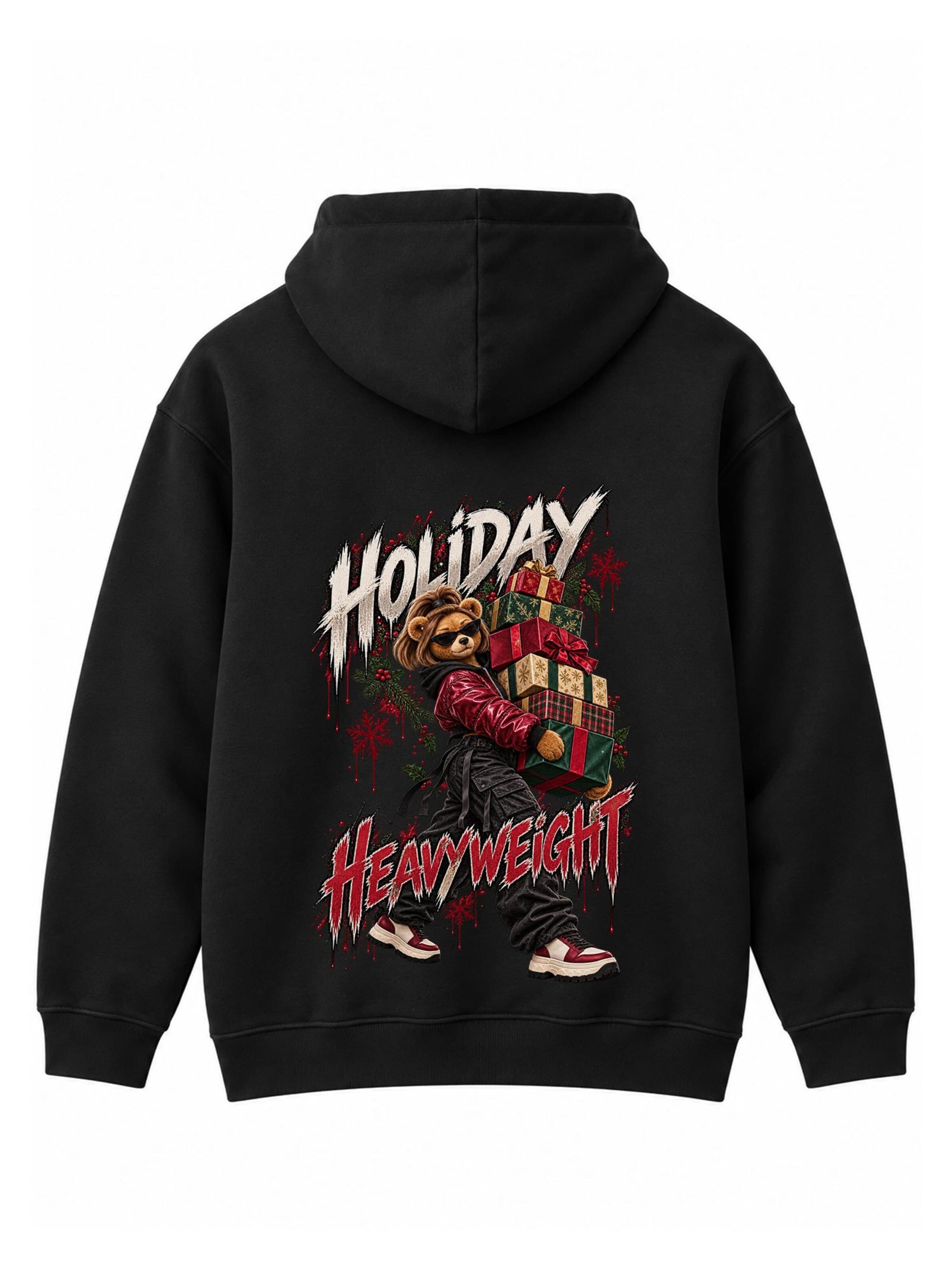 LUNØIR StudioSweater majica 'BOSS Femme Holiday Gift Carrier' - crna boja: prednji dio