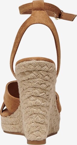 ONLY Sandalen met riem 'Amelia' in Bruin