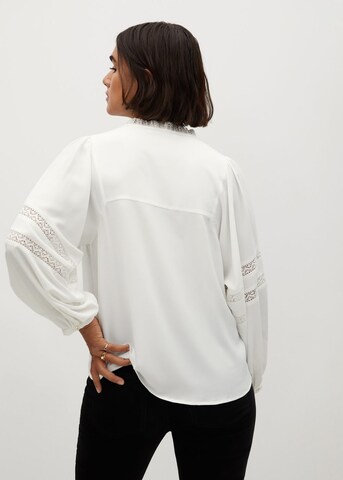 MANGO Bluse 'Parisien' in Weiß