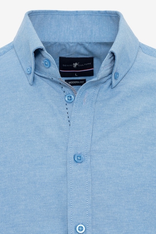 DENIM CULTURE Regular fit Overhemd 'Aubrey' in Blauw