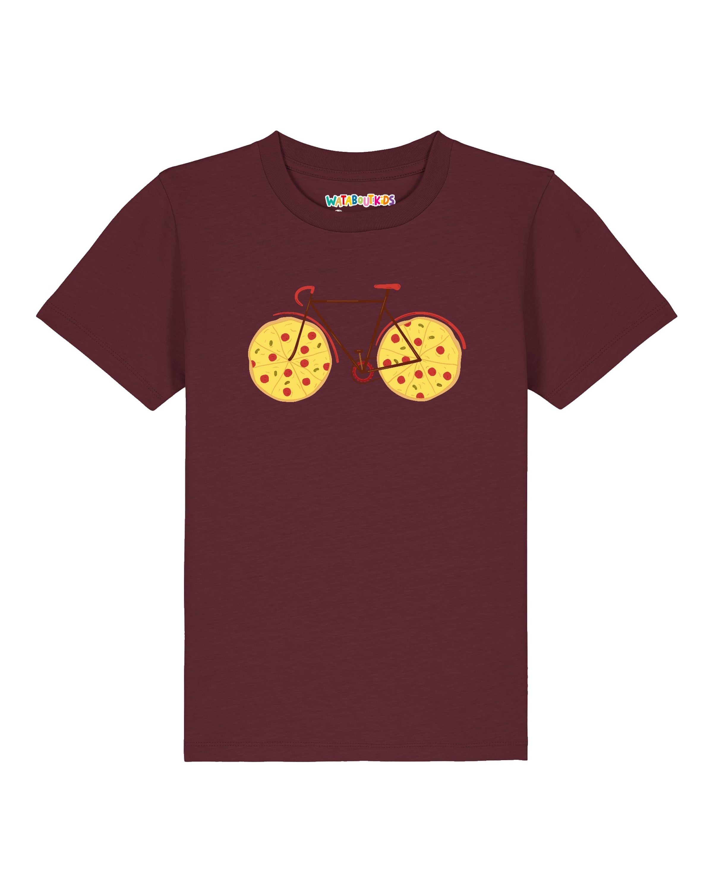 watabout.kids T-Shirt en 110-116 en bordeaux, Vue avec produit