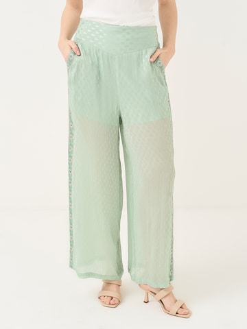 Camomilla Italia Wide leg Broek 'Paki' in Groen: voorkant
