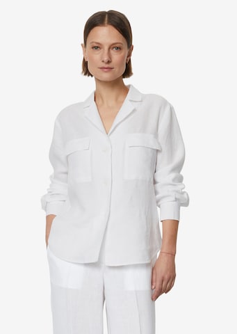 Marc O'Polo Blouse in Wit: voorkant