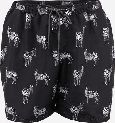 Jack & Jones Plus Plavecké šortky 'BALI' - černá / bílá, Produkt