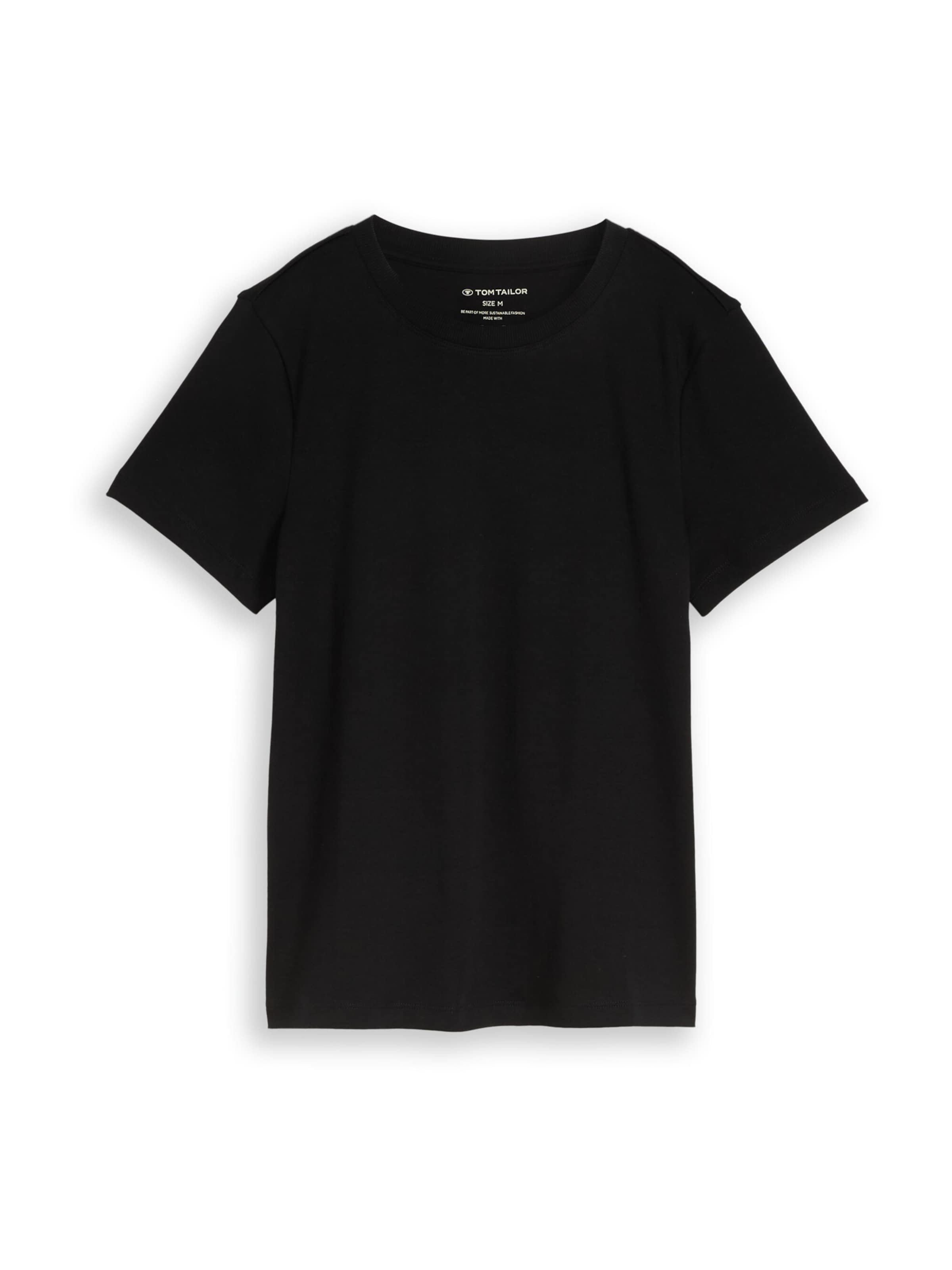 TOM TAILOR Shirt in Black: front