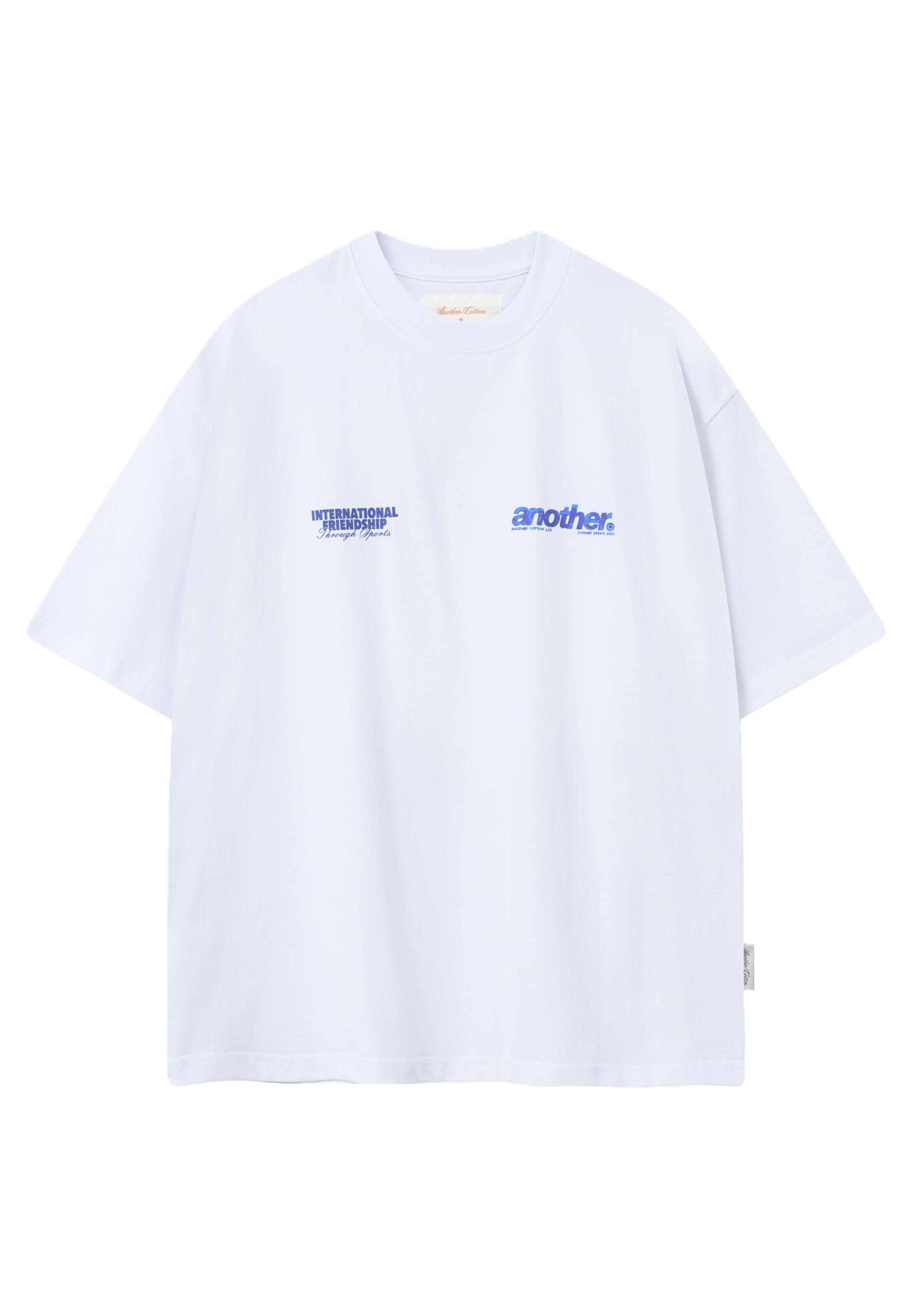 Another Cotton Lab T-shirt 'International Friendship' i vit: framsida