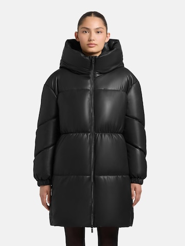 khujo Wintermantel 'Lorsa' in Schwarz: Vorderseite