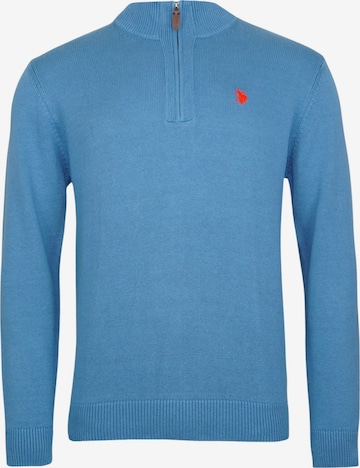 Pull-over U.S. POLO ASSN. en bleu : devant