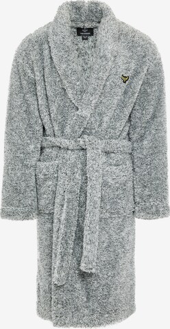 Threadbare Long Bathrobe 'Robert Robe' in Grey: front