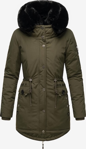 NAVAHOO Winterparka 'Sweety Deluxe' in Groen: voorkant