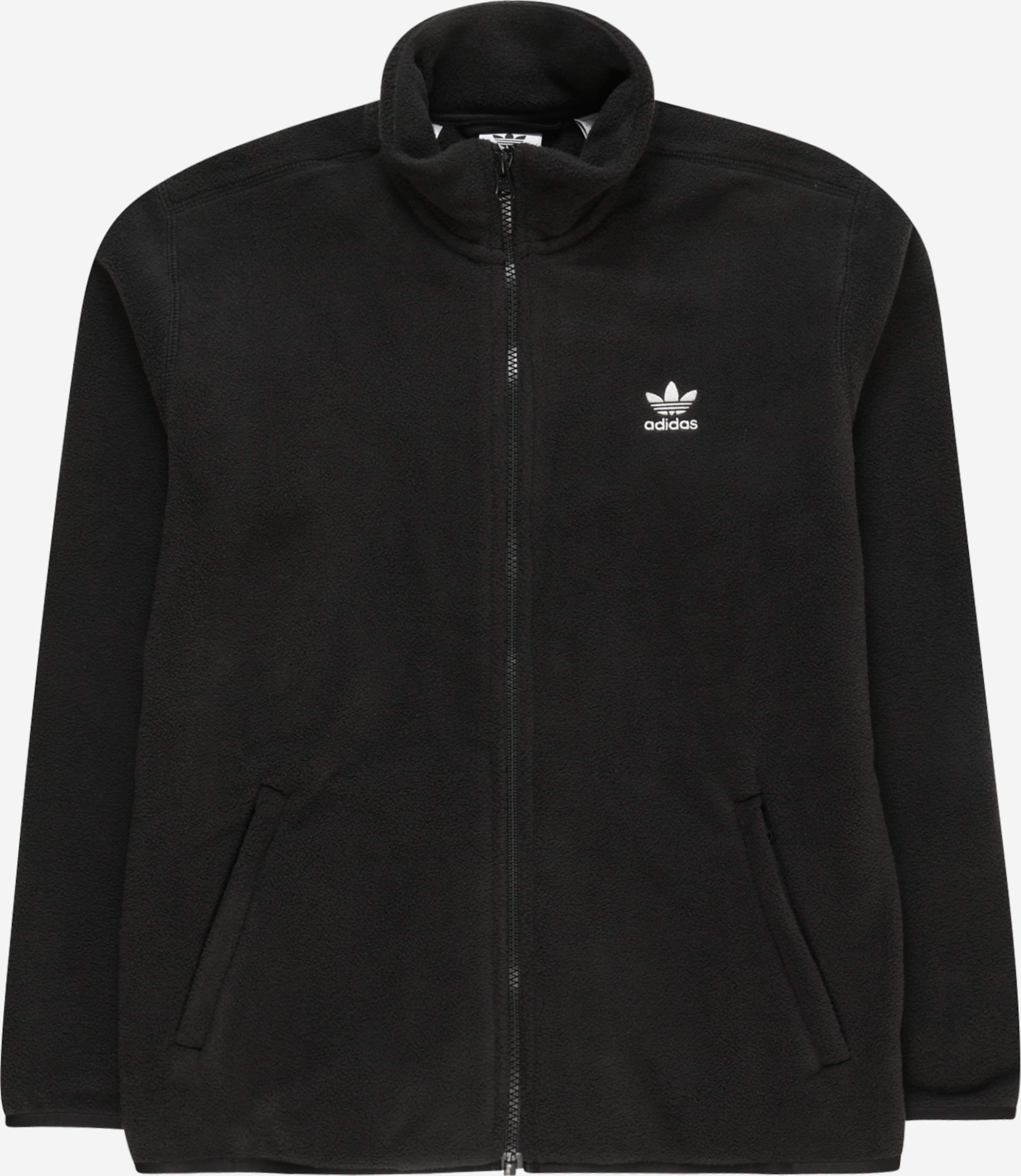 ADIDAS ORIGINALS Fleece jas Fleece in Zwart ABOUT YOU