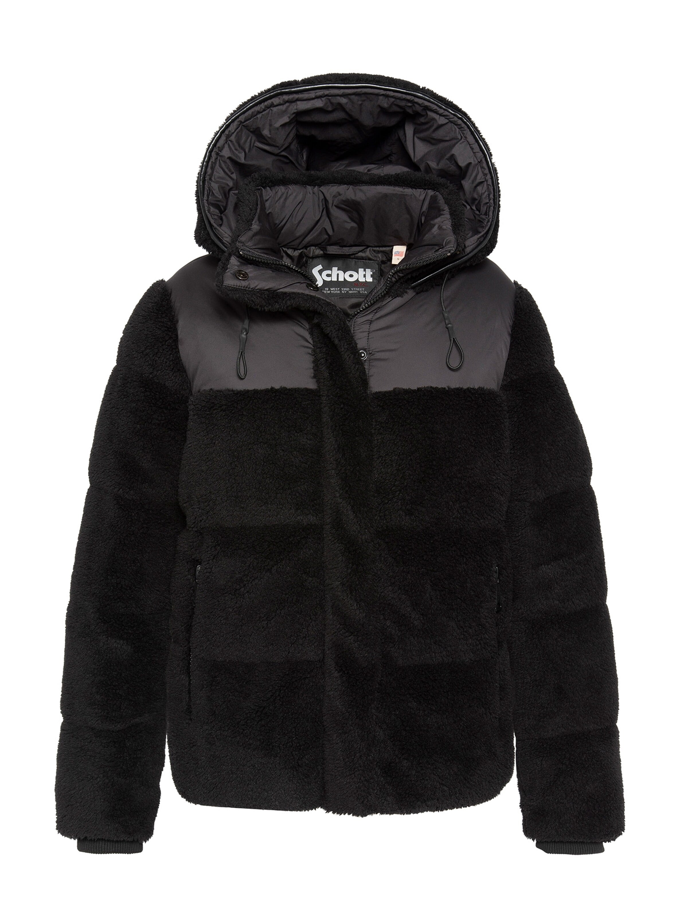 Manteau d’hiver Schott NYC en noir : devant