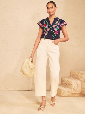 love & roses Shirt in Blue
