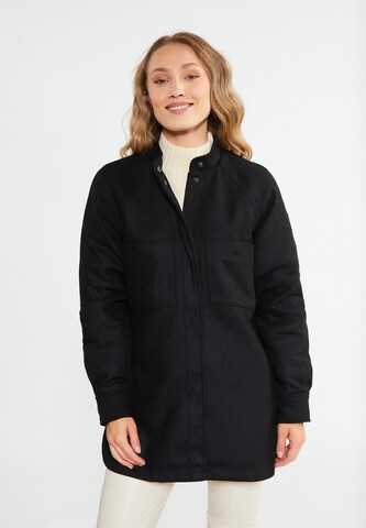 RISA Between-Seasons Coat in Black: front