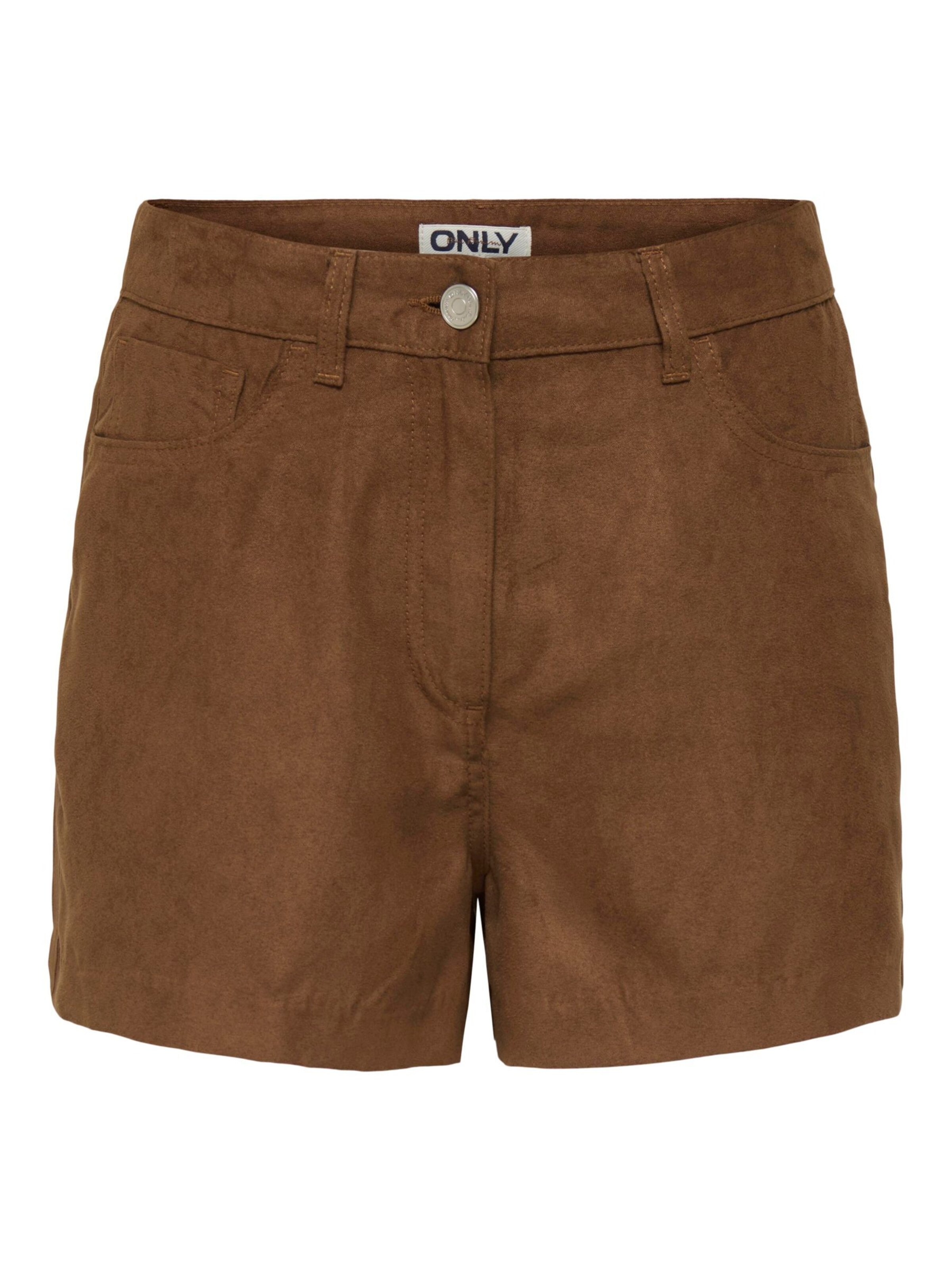 ONLY Regular Trousers 'ONLSandi' in Brown: front