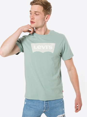 LEVI'S ®regular Majica 'Housemark Graphic Tee' - zelena boja: prednji dio