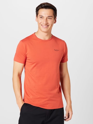 T-Shirt Pepe Jeans en rouge : devant