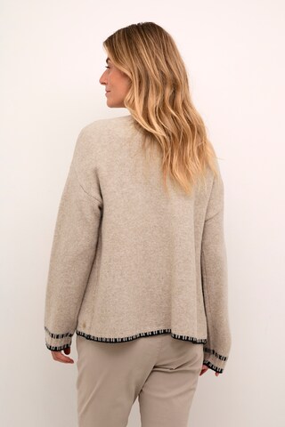 Cream Gebreid vest 'Onie' in Grijs