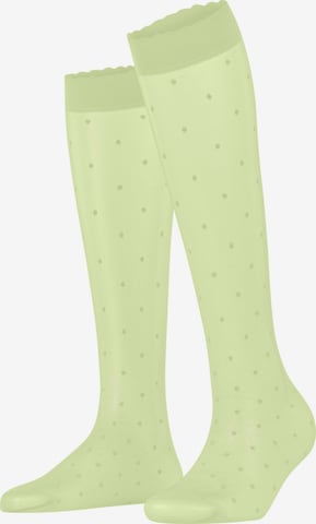 FALKE Overknee Strümpfe 'Dot' in Gelb: Vorderseite