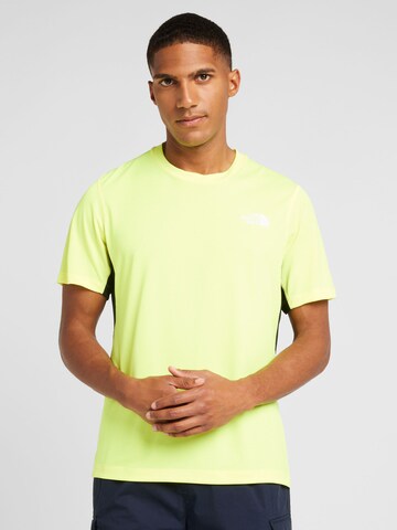 THE NORTH FACE - Camiseta funcional 'LIGHTBRIGHT' en amarillo: frente
