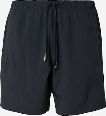 juoda Abercrombie & Fitch Standartinis Sportinės kelnės: priekis