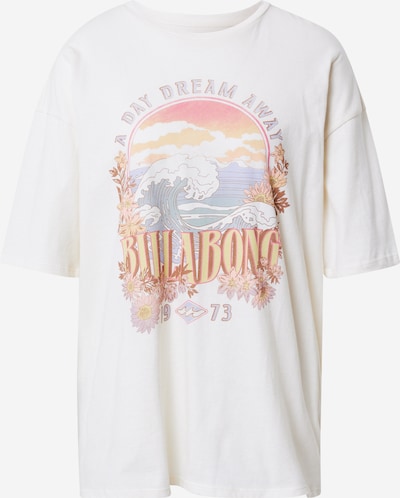 BILLABONG T-Shirt 'DREAMY DAY' in hellblau / hellorange / hellpink / hellrot / weiß, Produktansicht