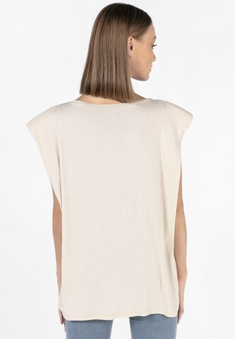T-shirt Jimmy Sanders en beige