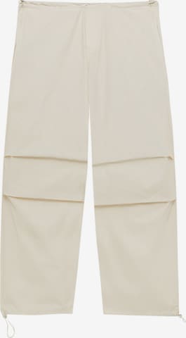 Pull&Bear Loosefit Bukse i beige: forside
