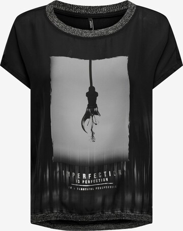 T-shirt 'MICKELA' ONLY en noir : devant