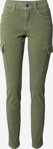 QS - Slimfit Pantalón cargo en verde: frente