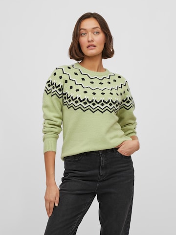 VILA Sweater 'Snowball' in Green: front