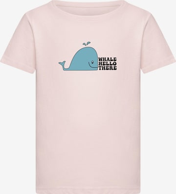 Merchcode T-Shirt 'Whale Hello There' in Pink: Vorderseite