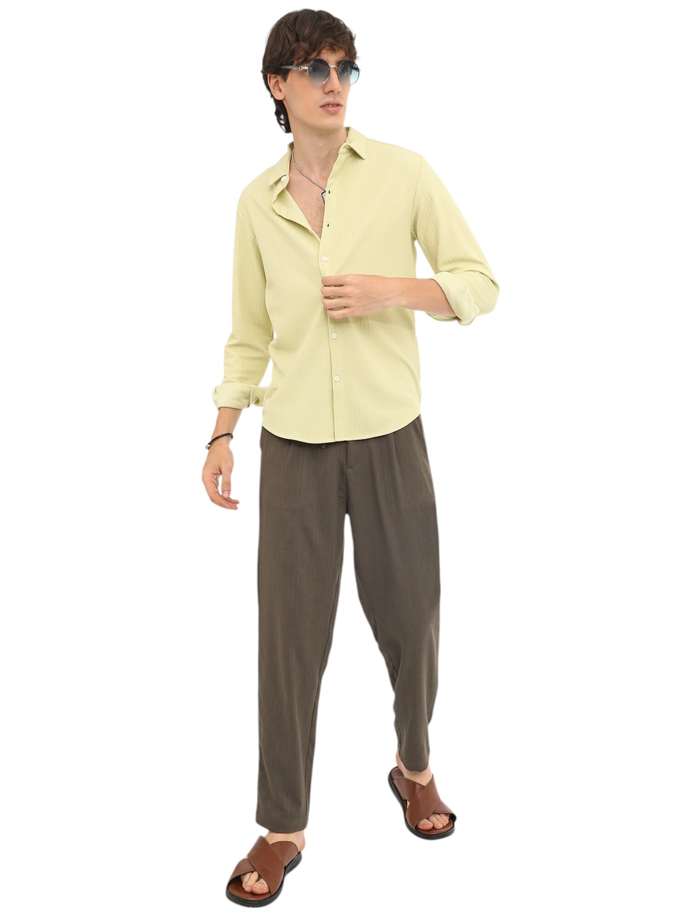 Regular fit Cămașă 'Thomasin' de la Campus Sutra pe verde