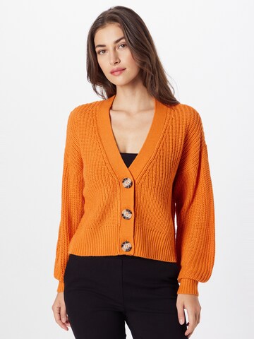 JDY Knit Cardigan 'JUSTY' in Orange: front