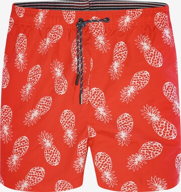 bugatti Board Shorts ' Alin ' in Red: front