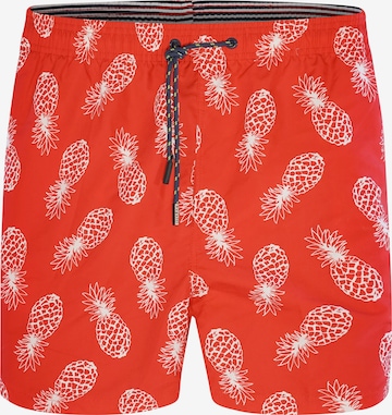 bugatti Board Shorts ' Alin ' in Red: front