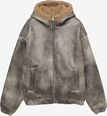 Pull&Bear Prehodna jakna 'STWD' | siva barva: sprednja stran