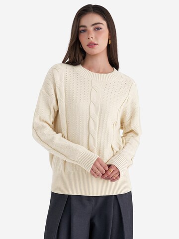 Pull-over Imily Bela en beige : devant