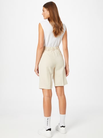 Gina Tricot Loose fit Pleated Pants 'Caroline' in Beige