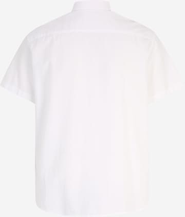Jack & Jones Plus Slim fit Button Up Shirt in White