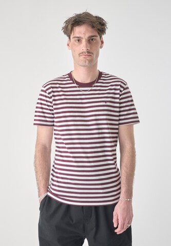 Cleptomanicx Shirt 'Ligull Stripe' in Red: front
